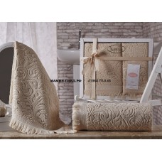 Комплект махровых полотенец "KARNA" ESRA 50x90-70х140 см 