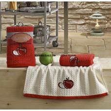 Кухонные полотенца "KARNA" LEMON 45x65 1/2 Красный