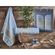 Комплект полотенце махровое "KARNA" с жаккардом ITEKA 50x90-70x140 см 1/2